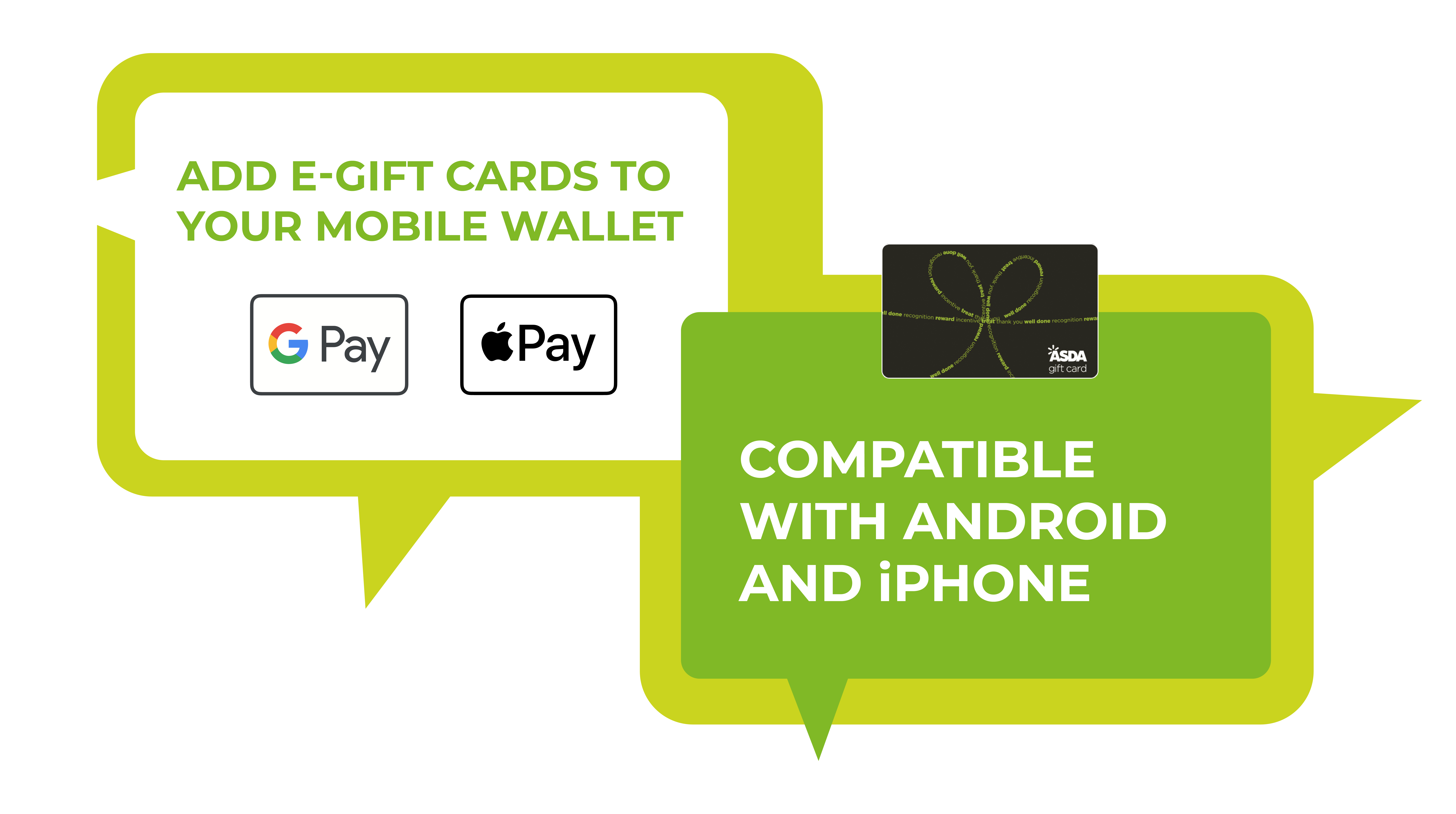 e-gift cards from Asda now Apple Pay and Google Pay compatible